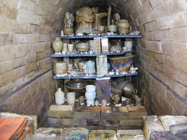 Front of the kiln before unloading
